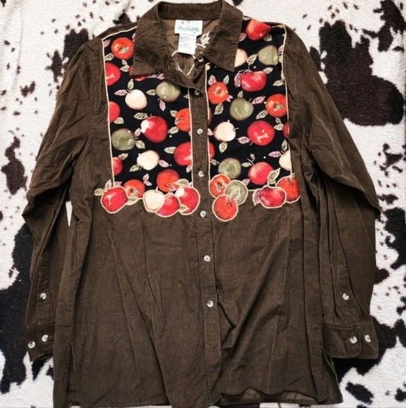 "QUACKER FACTORY " WOMEN'S 80'S/90'S CORDUROY TUNIC BUTTON UP- GREEN MOSS - Picture 1 of 5